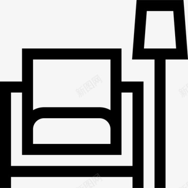 躺椅酒店服务5直线图标图标