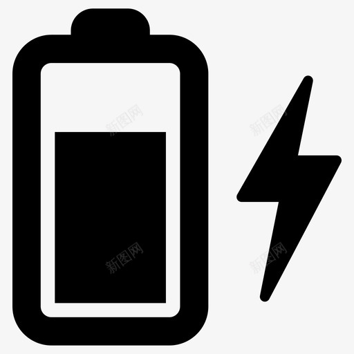 电池充电能量指示图标svg_新图网 https://ixintu.com 功率 指示 电池充电 能量