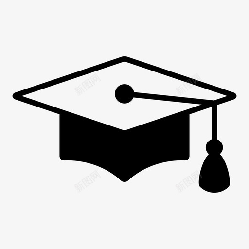 毕业帽证书文凭图标svg_新图网 https://ixintu.com 学历2 帽子 文凭 毕业帽 证书