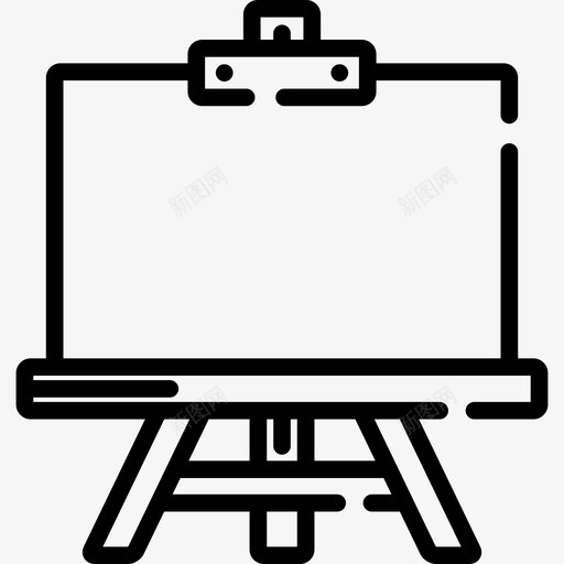 画架绘画工具8线性图标svg_新图网 https://ixintu.com 画架 线性 绘画工具8