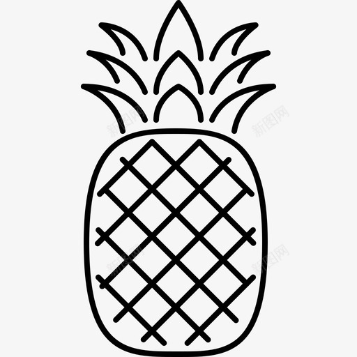 菠萝食品46直系图标svg_新图网 https://ixintu.com 直系 菠萝 食品46