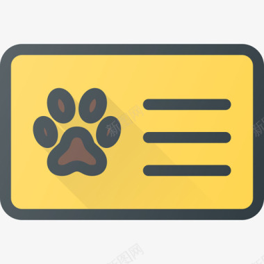 身份证宠物配件线性颜色图标图标