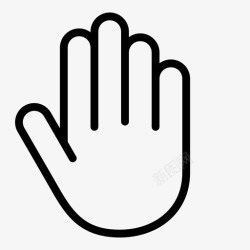 icon观看数手指数五手手掌图标高清图片