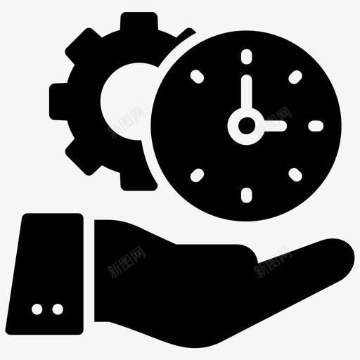 时间管理时钟截止日期图标svg_新图网 https://ixintu.com 估计时间 声誉管理字形图标 截止日期 时钟 时间管理 时间表 项目管理