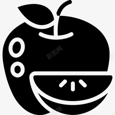 苹果美食8填充图标图标