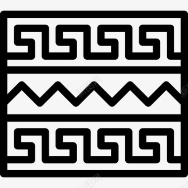 装饰物古希腊7线性图标图标
