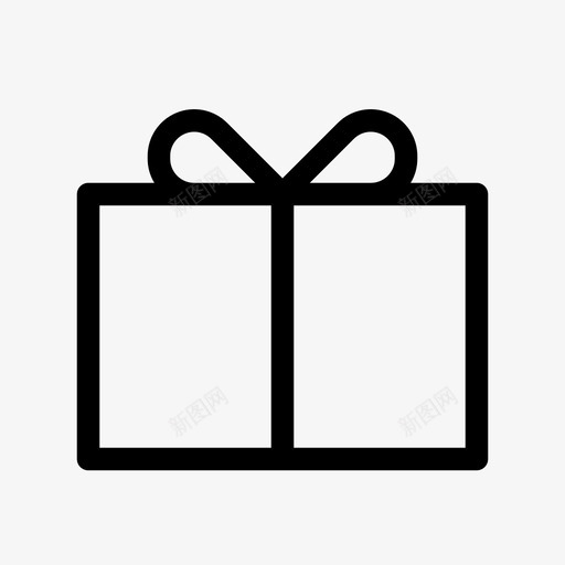 礼品蝴蝶结盒子图标svg_新图网 https://ixintu.com 包装好的 在商场里 盒子 礼品 礼物 蝴蝶结