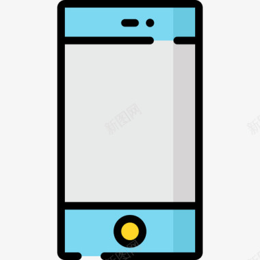 智能手机skate7线性颜色图标图标