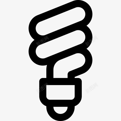 灯泡可再生能源4线性图标svg_新图网 https://ixintu.com 可再生能源4 灯泡 线性