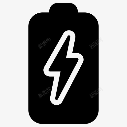 电池充电能量满图标svg_新图网 https://ixintu.com 功率 满 电池充电 能量