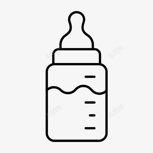 奶瓶奶水图标svg_新图网 https://ixintu.com 奶水 奶瓶