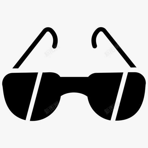 太阳镜眼镜护目镜图标svg_新图网 https://ixintu.com 太阳镜 护目镜 眼镜 野营标志