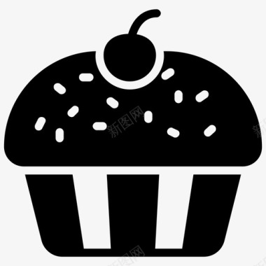 纸杯蛋糕烘焙食品甜点图标图标