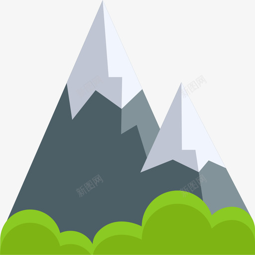山旅行地点表情符号2平坦图标svg_新图网 https://ixintu.com 山 平坦 旅行地点表情符号2