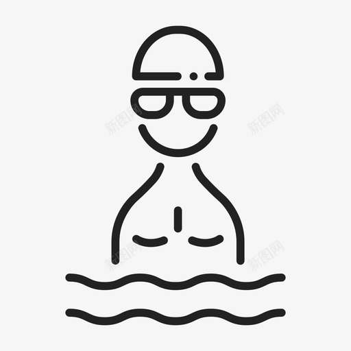 男游泳运动员帽子护目镜图标svg_新图网 https://ixintu.com 帽子 护目镜 水 男游泳运动员