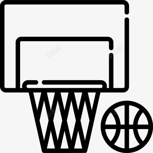 篮球12号操场直线型图标svg_新图网 https://ixintu.com 12号操场 直线型 篮球