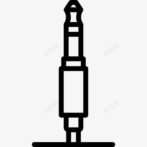 插孔连接器连接器电缆2线性图标svg_新图网 https://ixintu.com 插孔连接器 线性 连接器电缆2