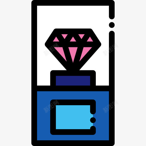 钻石博物馆10线性颜色图标svg_新图网 https://ixintu.com 博物馆10 线性颜色 钻石