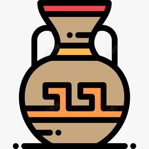Amphora古希腊3线性颜色图标svg_新图网 https://ixintu.com Amphora 古希腊3 线性颜色