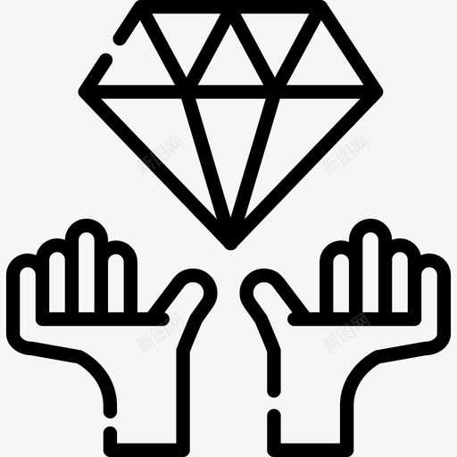 钻石创意工艺38直线型图标svg_新图网 https://ixintu.com 创意工艺38 直线型 钻石