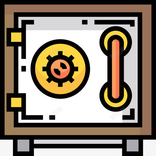 保险箱商业分析线性颜色图标svg_新图网 https://ixintu.com 保险箱 商业分析 线性颜色