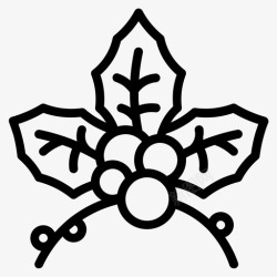 美妙圣诞节图片素材槲寄生圣诞节装饰图标高清图片