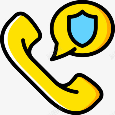 电话对话6黄色图标图标