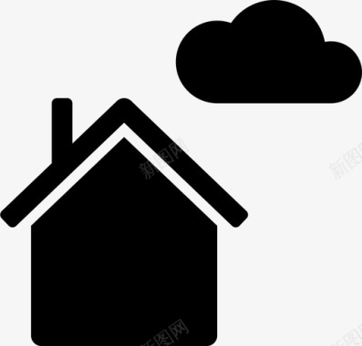 家房子云图标图标