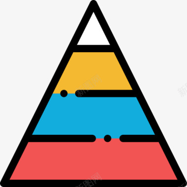 金字塔图信息图元素线颜色图标图标