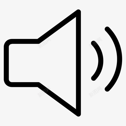 声音音量麦克风图标svg_新图网 https://ixintu.com 声音 扬声器 最小线路图标 音乐 音量 麦克风