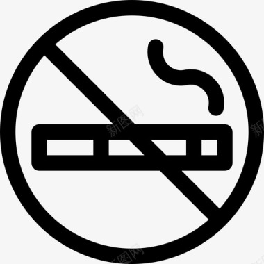 禁止吸烟禁止交通标志3个图标图标