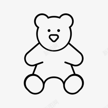 泰迪熊宝宝毛绒图标图标