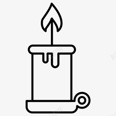 蜡烛烛台灯图标图标
