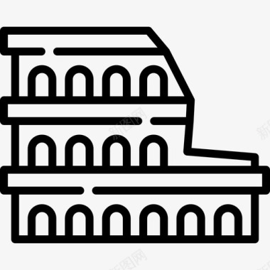 斗兽场考古学15直线图标图标