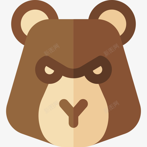 熊在森林6号平坦图标svg_新图网 https://ixintu.com 在森林6号 平坦 熊