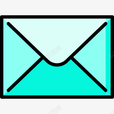 电子邮件要素5线性颜色图标图标
