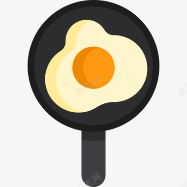 煎蛋食品和饮料11个平的图标图标