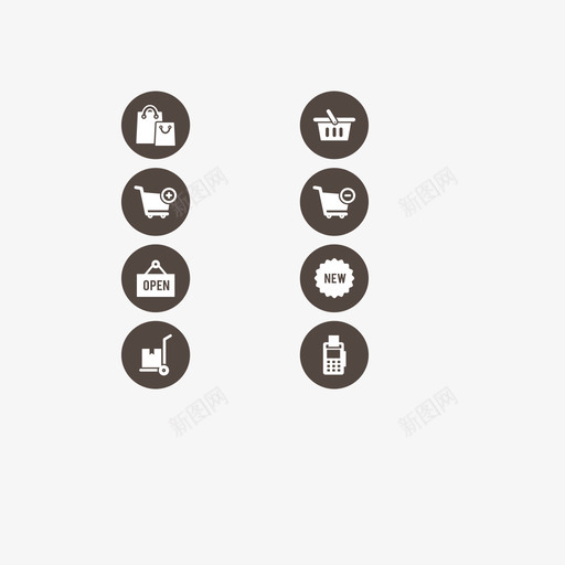 购物图标svg_新图网 https://ixintu.com 购物图标 图标制作模版 扁平 简约 单色