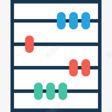 算盘金融银行线颜色图标图标