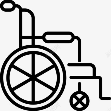 轮椅医用48直线型图标图标