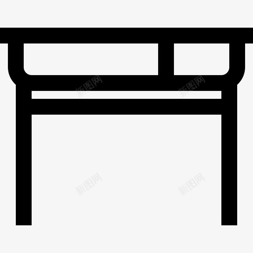 书桌家具和家居3线性图标svg_新图网 https://ixintu.com 书桌 家具和家居3 线性