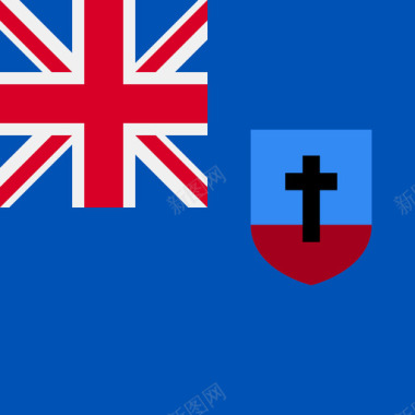 蒙特塞拉特方形乡村简单旗帜图标图标