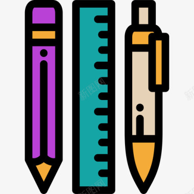 钢笔创意工具13线条颜色图标图标