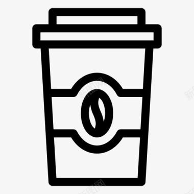 咖啡杯咖啡因咖啡外卖图标图标
