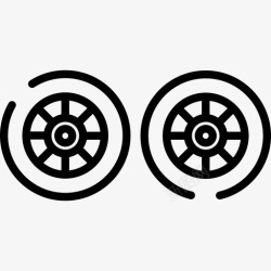 轮圈轮圈滑板6直线型图标高清图片