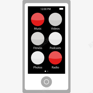 Ipod技术和设备2扁平图标图标