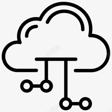 云技术云计算云托管图标图标
