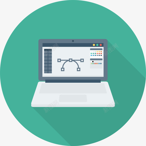 笔记本电脑网页用户界面圆形图标svg_新图网 https://ixintu.com 圆形 笔记本电脑 网页设计用户界面