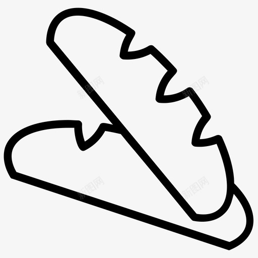 面包法式面包烤面包图标svg_新图网 https://ixintu.com 早餐面包 法式面包 烤面包 面包 面包棒 食物线图标