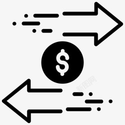 转移支付的标志快速支付即时支付货币图标高清图片